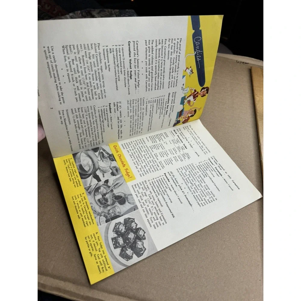 1953 Party Sweets Carnation Milk‎ Recipes Pamphlet Paper Ephemera Mary Blake